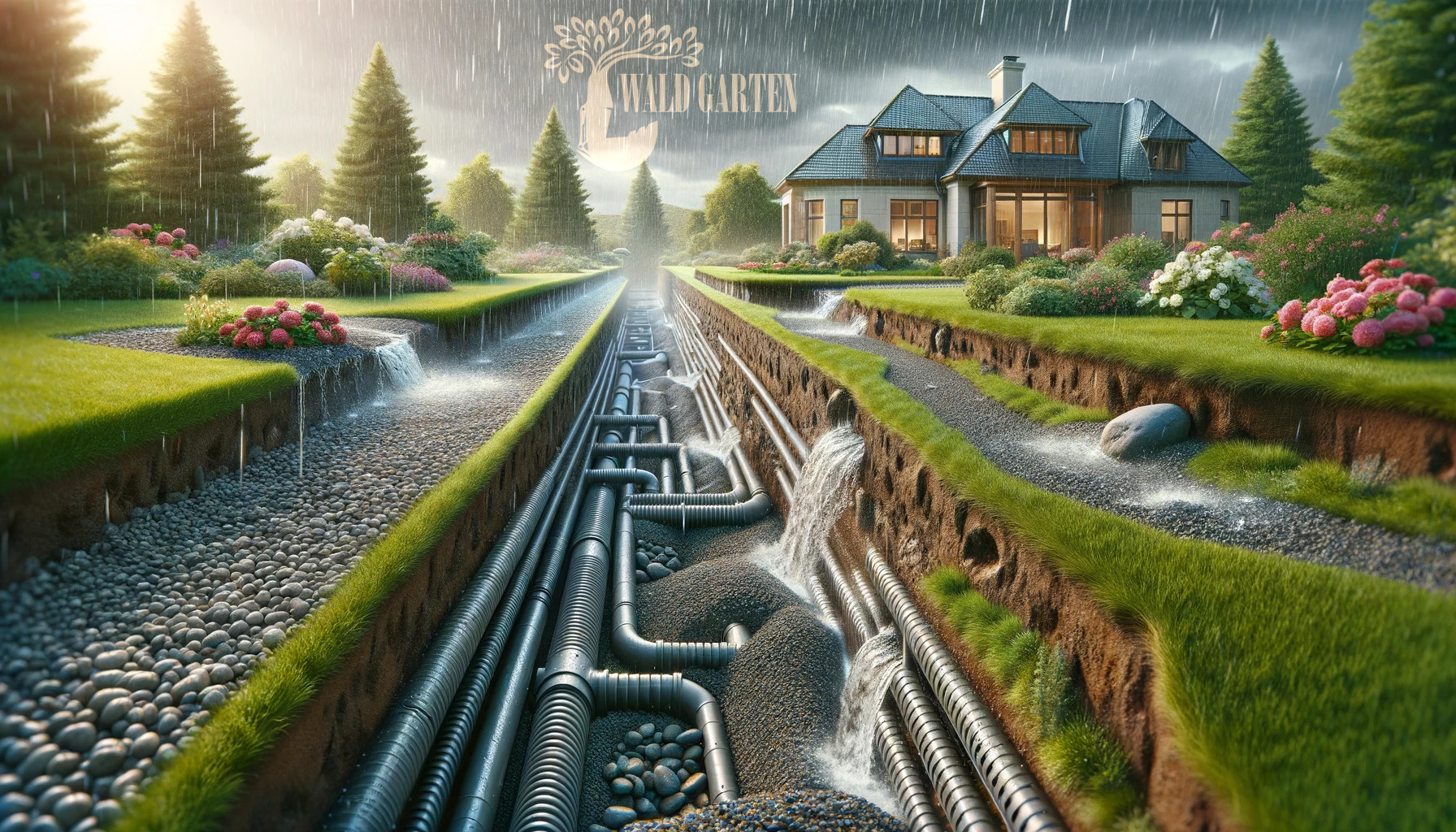 Usługi minikoparką - Jak drenować działkę - samodzielnie